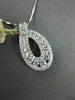 ANTIQUE .82CT ROUND DIAMOND 18KT WHITE GOLD 3D DROP PENDANT & CHAIN STUNNING!