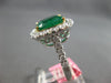 EXTRA LARGE 6.27CT DIAMOND & AAA EMERALD 18K 2 TONE GOLD 3D HALO ENGAGEMENT RING