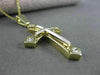 ESTATE .40CT DIAMOND 14K WHITE & YELLOW GOLD 3D PRINCESS CUT CROSS PENDANT 21597
