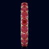 ESTATE 3.60CT AAA RUBY 14K ROSE GOLD CLASSIC SHARED PRONG ETERNITY FUN LOVE RING
