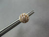 ESTATE .83CT DIAMOND 18K ROSE GOLD 3D CLASSIC CIRCULAR DOME SHAPE STUD EARRINGS