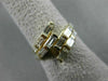ANTIQUE WIDE 1.20CT BAGUETTE DIAMOND 14KT YELLOW GOLD 3D MULTI ROW RING #21266