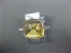 ESTATE 5.34CT DIAMOND & AAA YELLOW TOPAZ 14KT WHITE GOLD PYRAMID BUTTERFLY RING