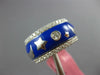 WIDE 1.3CT DIAMOND & BLUE ENAMEL 18K WHITE GOLD STAR & MOON ETERNITY ETOILE RING