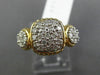 ESTATE .73CT DIAMOND 14KT WHITE & YELLOW GOLD 3D ROUND & SQUARE PAVE ROPE RING