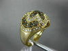 LARGE 3.43CT DIAMOND & AAA SMOKY TOPAZ 14KT YELLOW GOLD FLOWER DOME SHAPE RING