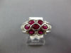 1.88CT DIAMOND & AAA RUBY 14KT WHITE GOLD OVAL & ROUND INFINITY FLOWER LOVE RING