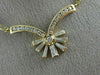 ESTATE 1.11CT DIAMOND 18KT YELLOW GOLD FIGARO FLOWER ITALIAN LINK NECKLACE #656