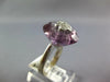 LARGE 2.31CT DIAMOND & AAA AMETHYST 18KT WHITE GOLD 3D FLOWER CLASSIC FUN RING