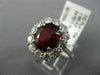 LARGE GIA 5.60CT DIAMOND & AAA RUBY PLATINUM 3D PRINCESS DIANA ENGAGEMENT RING
