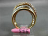 WIDE 1.54CT WHITE & PINK DIAMOND 18K WHITE & ROSE GOLD CRISS CROSS INFINITY RING