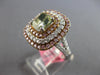 LARGE GIA 2.72CT WHITE PINK & GRAYISH GREEN DIAMOND 18KT WHITE & ROSE GOLD RING