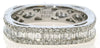 1.69CT DIAMOND 18KT WHITE GOLD ROUND & BAGUETTE ETERNITY SQUARE ANNIVERSARY RING