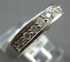 ESTATE .28CT DIAMOND 14K WHITE GOLD ROUND CHANNEL PRONG WEDDING ANNIVERSARY RING