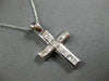 .91CT DIAMOND 14KT WHITE GOLD 3D PRINCESS CHANNEL INVISIBLE CROSS PENDANT #27678