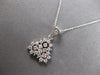 ESTATE .7CT DIAMOND 14KT WHITE GOLD TRIANGULAR TRILLION FLOATING PENDANT #27651