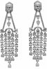 EXTRA LARGE 15.36CT DIAMOND 18KT WHITE GOLD 3D MULTI SHAPE CHANDELIER EARRINGS