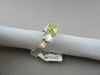 2.40CT WHITE & FANCY YELLOW DIAMOND 14K WHITE GOLD 3 STONE ROUND ENGAGEMENT RING