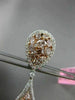 ESTATE LARGE 12.89CT WHITE & FANCY PINK DIAMOND 18KT WHITE & ROSE GOLD EARRINGS
