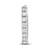 ESTATE 1.0CT DIAMOND 14KT WHITE GOLD 3D CLASSIC INSIDE OUT HOOP HANGING EARRINGS