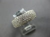 LARGE 2.70CT DIAMOND 18KT WHITE GOLD 3D MULTI ROW PAVE ETERNITY ANNIVERSARY RING