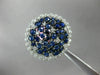 ESTATE EXTRA LARGE .56CT DIAMOND & MULTI GEM 14KT WHITE GOLD 3D MULTI SHAPE RING