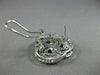 LARGE 2.33CT DIAMOND 18KT WHITE GOLD 3D MULTI ROW SWIRL FLOWER CLIP ON EARRINGS