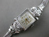 ANTIQUE OLD EURO MINE DIAMOND 14K WHITE GOLD HERNA WATCH 17 JEWEL SWISS 7" 21595