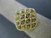 ESTATE WIDE 1.07CT DIAMOND & AAA YELLOW SAPPHIRE 14KT YELLOW GOLD FILIGREE RING