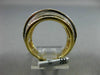 ESTATE WIDE 1.77CT DIAMOND 14K WHITE & YELLOW GOLD 3D MULTI ROW ANNIVERSARY RING