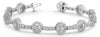3.93CT DIAMOND 14KT WHITE GOLD CLASSIC MULTI FLOWER BY THE YARD TENNIS BRACELET