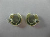 ESTATE WIDE .30CT DIAMOND 14K WHITE & YELLOW GOLD 3 STONE HUGGIE EARRINGS #1857