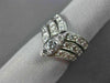 ANTIQUE LARGE 1.30CT OLD MINE DIAMOND 14KT WHITE GOLD MARQUISE V SHAPE RING #566