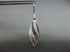 ESTATE 6.72CT DIAMOND & AAA AMETHYST 18KT WHITE GOLD MULTI WAVE HANGING EARRINGS