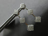 1.0CT DIAMOND 14KT WHITE GOLD PRINCESS INVISIBLE SQUARE JOURNEY HANGING EARRINGS