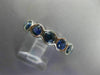 WIDE 3.10CT AAA ROUND SAPPHIRE 14KT WHITE GOLD 3D ETOILE BEZEL ANNIVERSARY RING