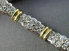 ESTATE 3.36CT DIAMOND 14K WHITE & YELLOW GOLD TWO ROW SEMI BEZEL TENNIS BRACELET