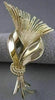 ANTIQUE LARGE 14KT YELLOW GOLD FLOWER GRAIN SHEAF FILIGREE PIN BROOCH #49X23