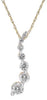 ESTATE .51CT DIAMOND 14KT WHITE GOLD CLASSIC ROUND JOURNEY LOVE FLOATING PENDANT
