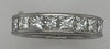 EXTRA LARGE 4.99CT WHITE & MULTI COLOR DIAMOND PLATINUM FILIGREE BANGLE BRACELET