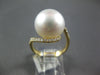 LARGE .32CT DIAMOND & AAA SOUTH SEA PEARL 18KT YELLOW GOLD CRISS CROSS LOVE RING