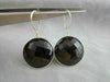 ANTIQUE 55CT CIRCLE HANGING ONYX 14KT WHITE GOLD EARRINGS AMAZING!!!!!!!!!!!!!!!