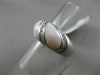 ESTATE WIDE .40CT DIAMOND 14KT WHITE GOLD AAA MOTHER OF PEARL INFINITY LOVE RING