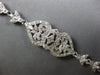 LARGE & LONG 1.5CT DIAMOND 14KT WHITE GOLD 3D DOUBLE HEART FLORAL BRACELET 28191