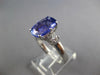 LARGE 3.08CT DIAMOND & AAA TANZANITE 14KT WHITE GOLD 3D ENGAGEMENT RING #27222