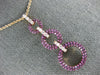 LARGE 2.16CT DIAMOND & AAA PINK SAPPHIRE 18KT ROSE GOLD CIRCULAR JOURNEY PENDANT