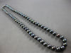 ESTATE LONG AAA TAHITIAN PEARL 14KT WHITE GOLD FILIGREE 7MM LOVE NECKLACE #27956