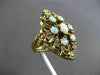ANTIQUE EXTRA LARGE 1.40CT AAA OPAL 14KT YELLOW GOLD FILIGREE FUN RING #22962