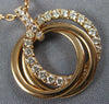 ESTATE 18KT ROSE GOLD 3D CLASSIC CIRCLE OF LIFE INTERTWINING FUN PENDANT