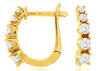 .51CT DIAMOND 14KT YELLOW GOLD ROUND GRADUATING JOURNEY HUGGIE HANGING EARRINGS